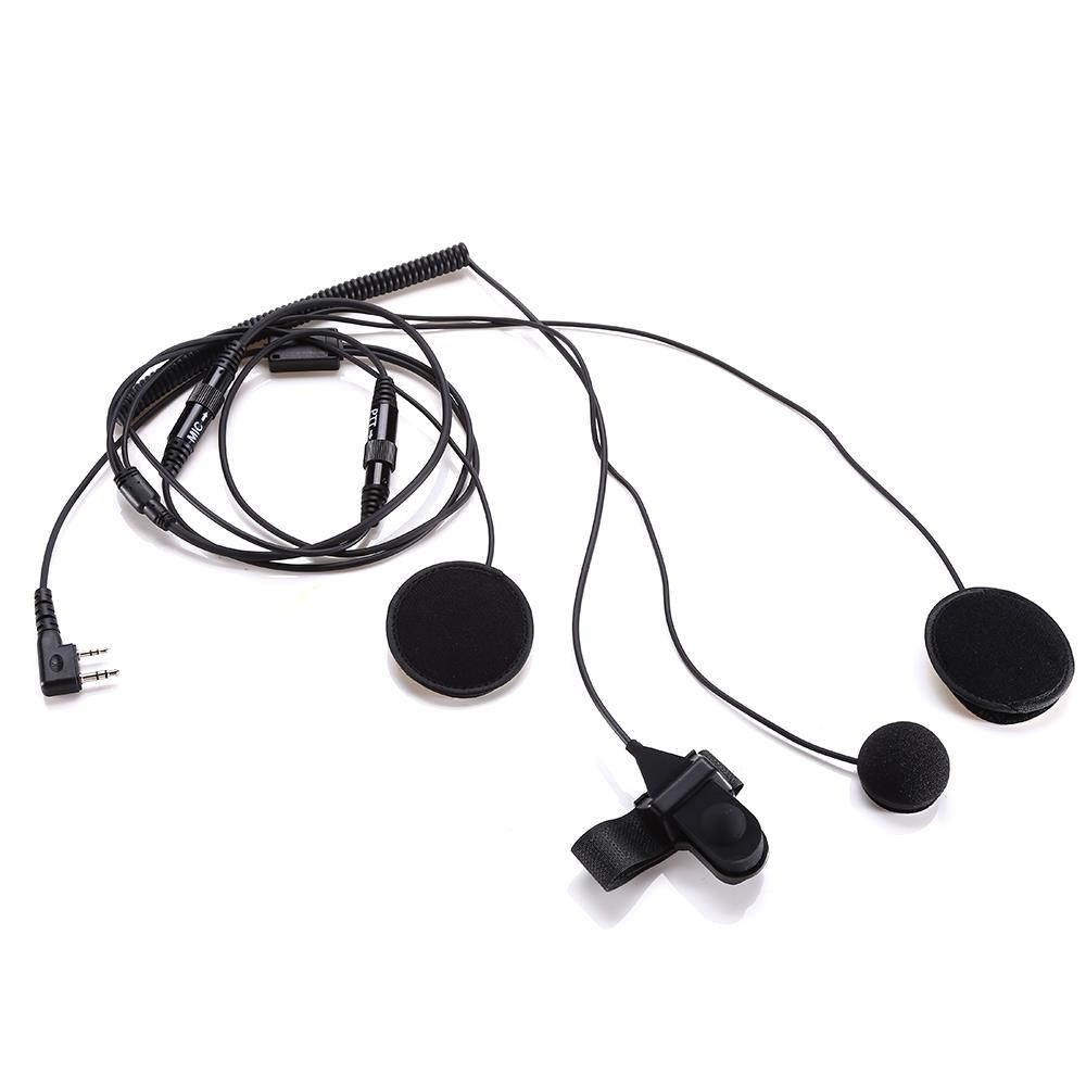 2 PIN Full Face Helmet Motorcycle Race Headset For Baofeng Kenwood Walkie Talkie