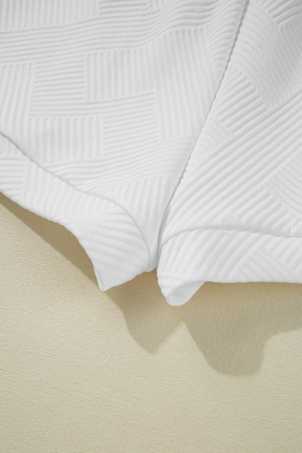 Skobeloff Textured Ruffle Split Top and Drawstring Shorts Set