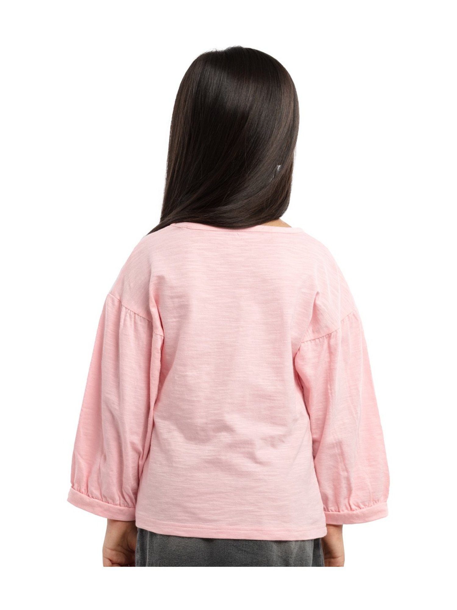 Tiny Girl Kids Pink Solid Top