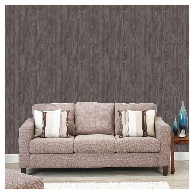 Devine Color Textured Driftwood Peel & Stick Wallpaper Buck