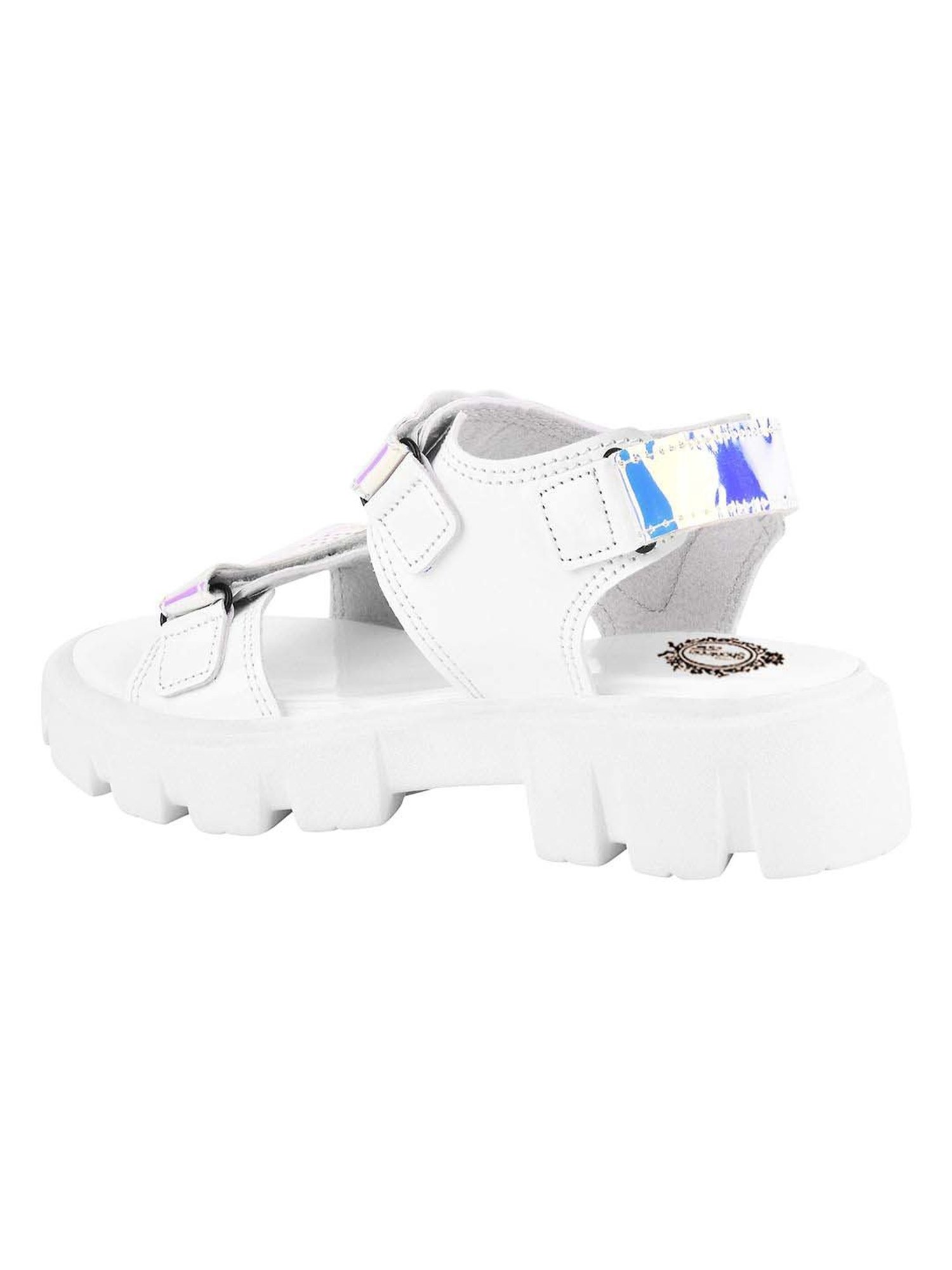 Shoetopia Kids White Floater Sandals