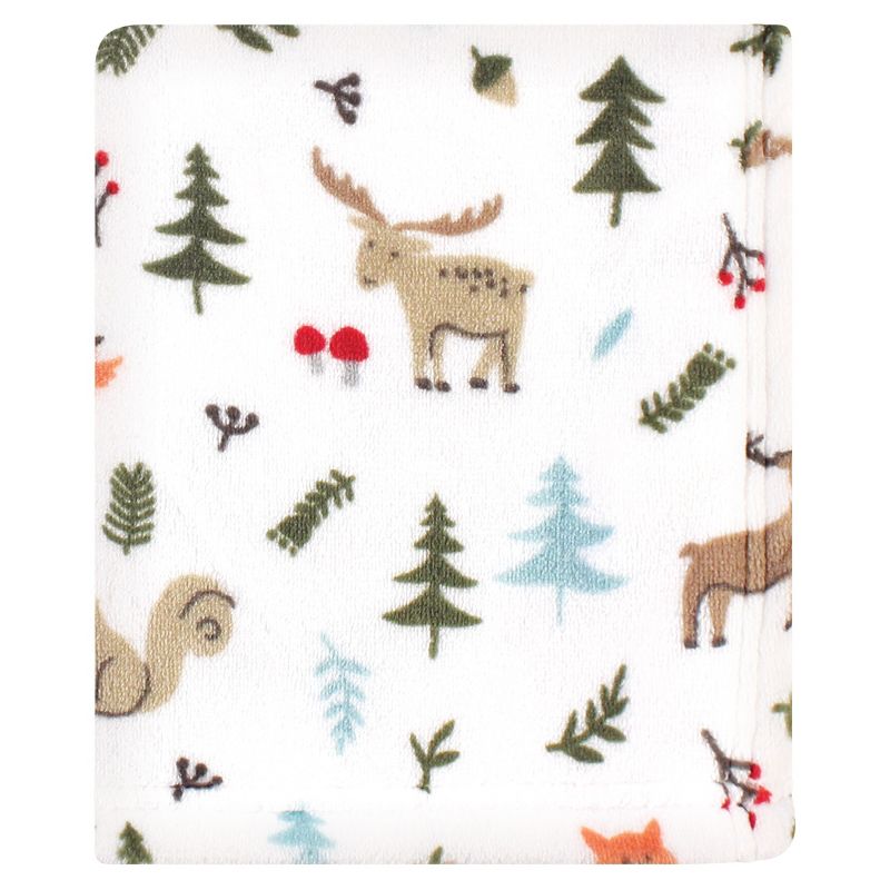 Hudson Baby Infant Boy Plush Blanket with Security Blanket, Boy Moose, One Size