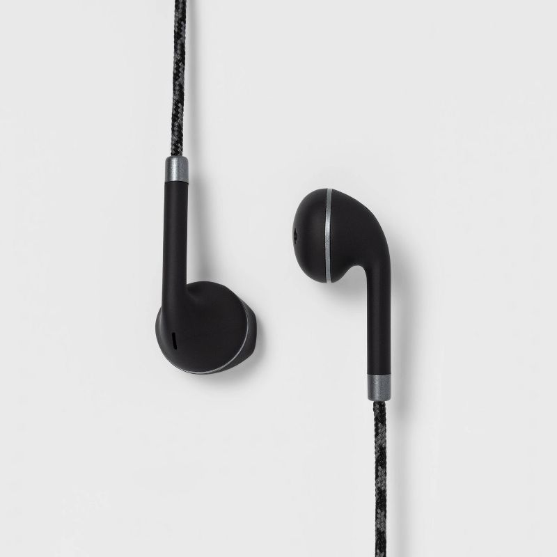 heyday™ Wireless Molded Tip Braided Earbuds - Black Tort