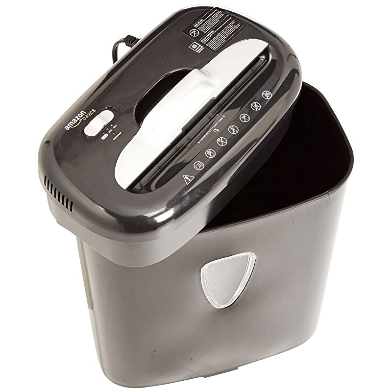Basics 6Sheet HighSecurity MicroCut Paper and Credit Card Home Office Shredder