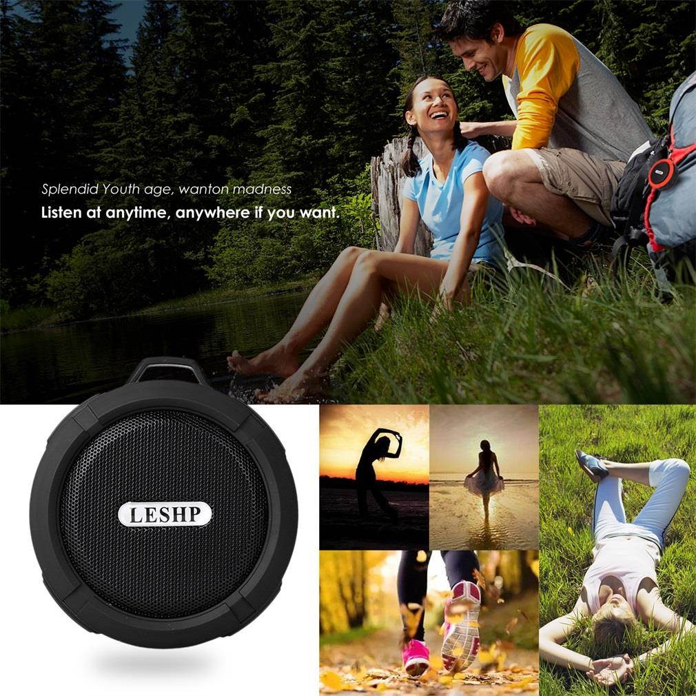 LESHP C6  Wireless Bluetooth Speaker With Calls Handsfree and Suction Cup