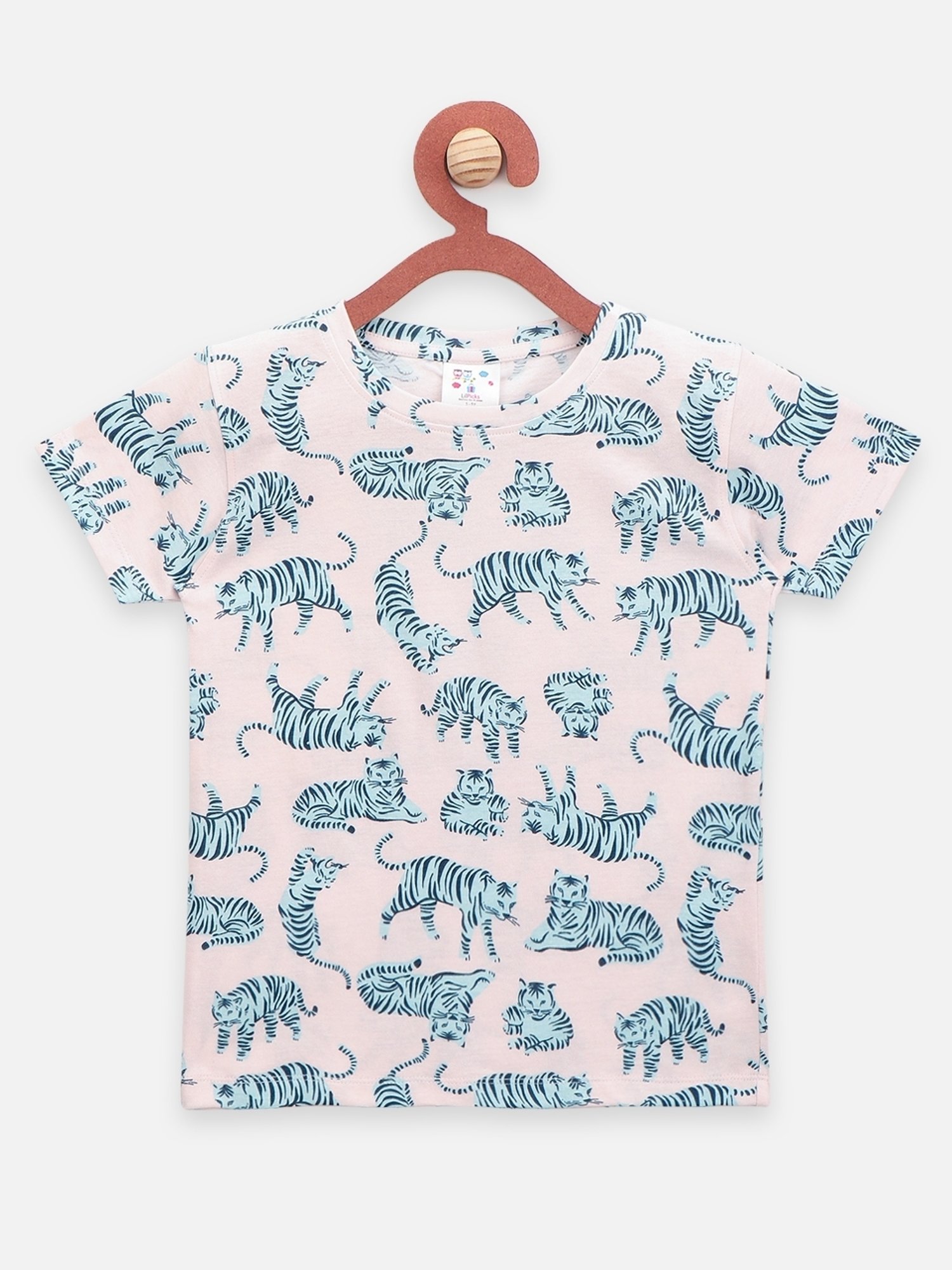 LilPicks Kids Multicolor Cotton Printed T-Shirts (Pack of 2)