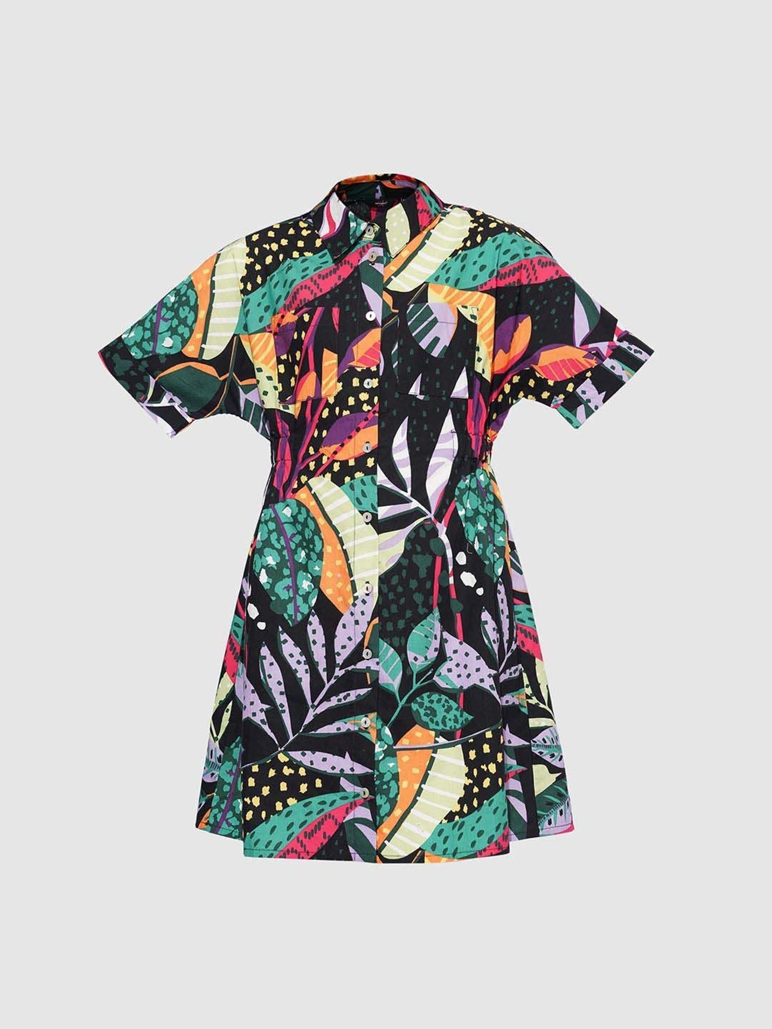 Vero Moda Girls Multicolor Cotton Printed Dress