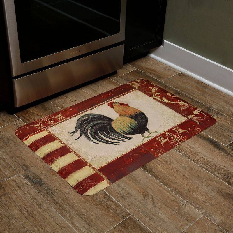Home Dynamix 24" x 36" Rooster Kitchen Mat Red
