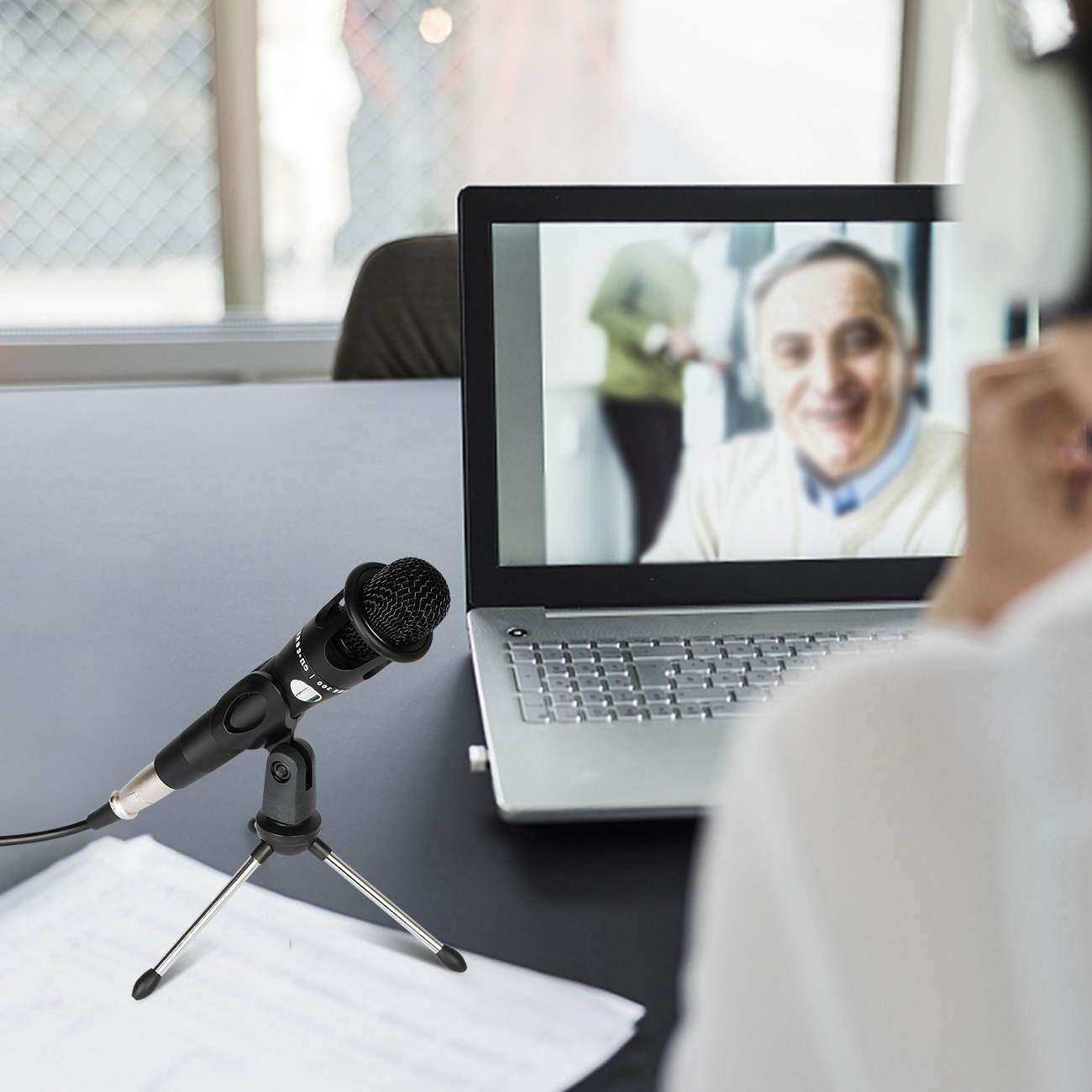 Depusheng Mini Portable Table Tops Microphone Tripod Zinc Alloy Mic Stand Bracket Desktop Adjustable Microphones Tripods Holder