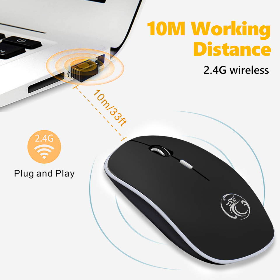 Silent Wireless Mouse PC Computer Mouse Gamer Ergonomic Mouse Optical Noiseless USB Mice Silent Mause Wireless For PC Laptop