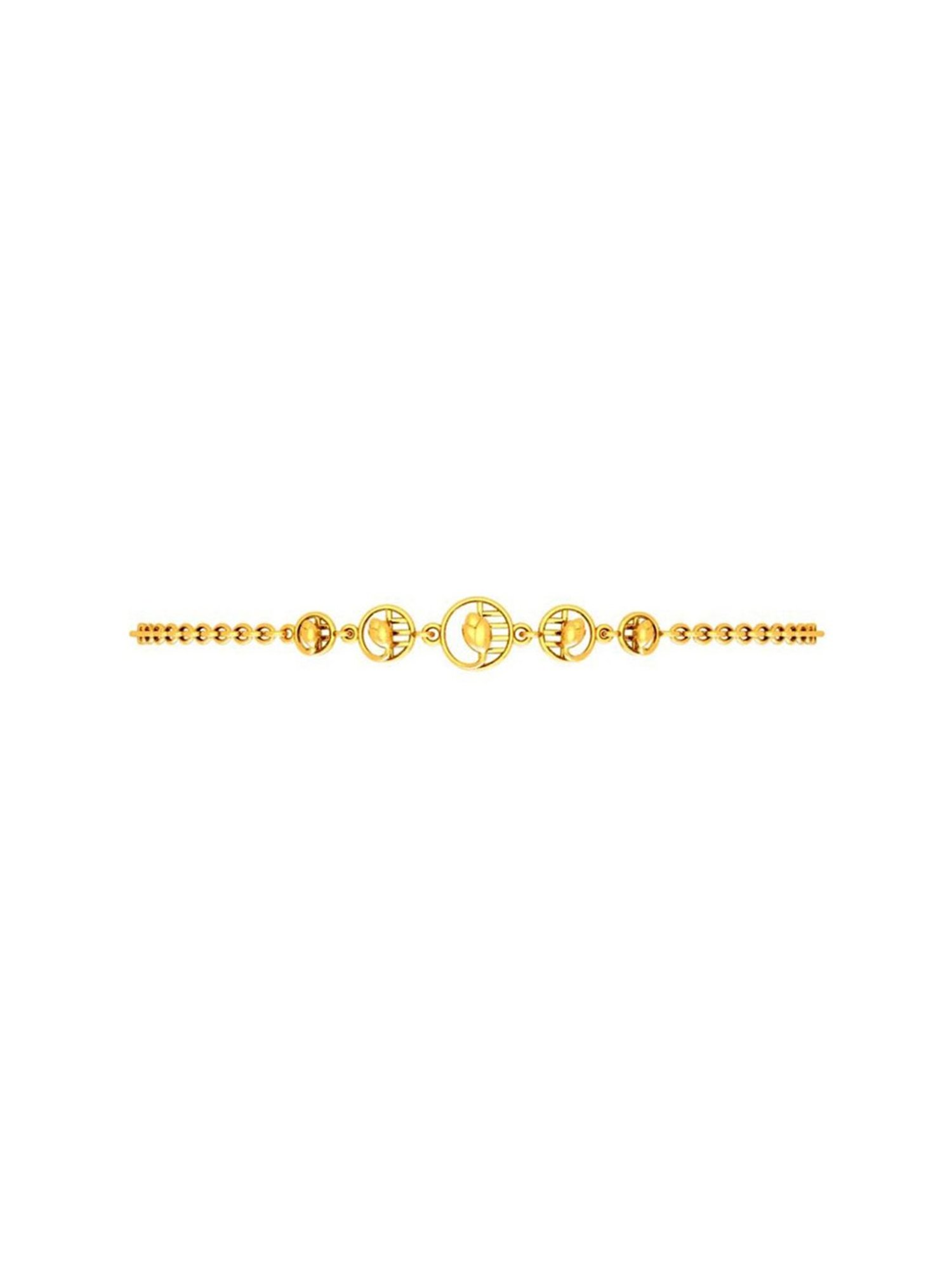 P.C. Chandra Jewellers 22k Yellow Gold Encircled Flower Bracelet