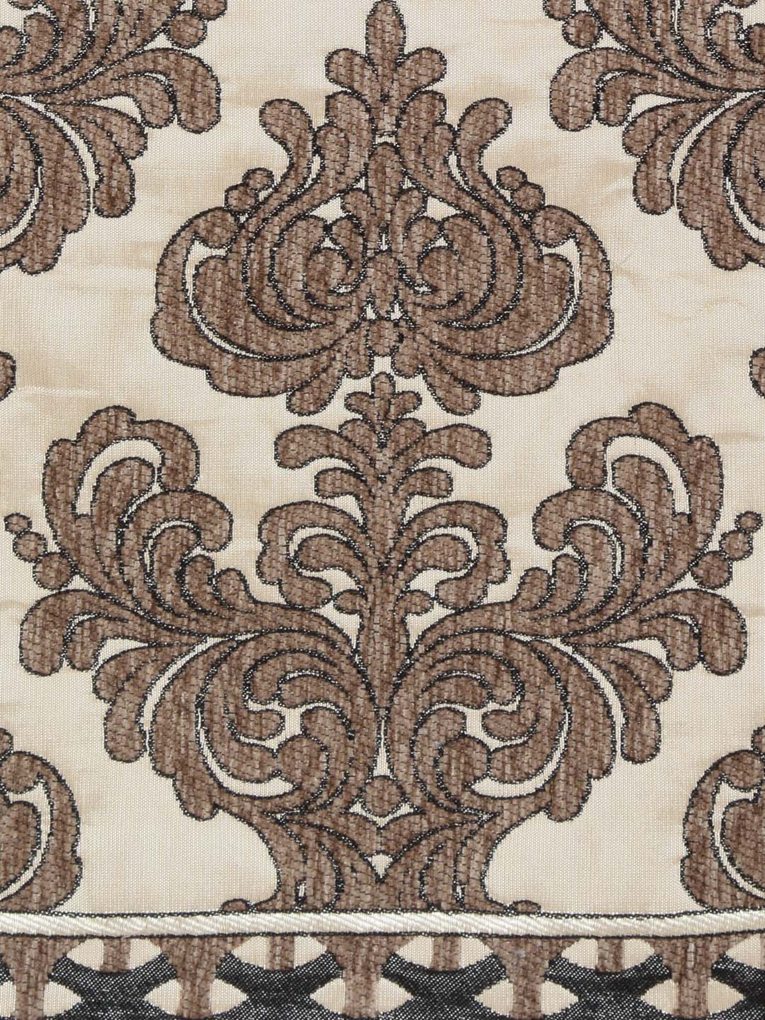 HOSTA HOMES Beige & Brown Velvet Sofa Cover With Arm Rest - Set of 16