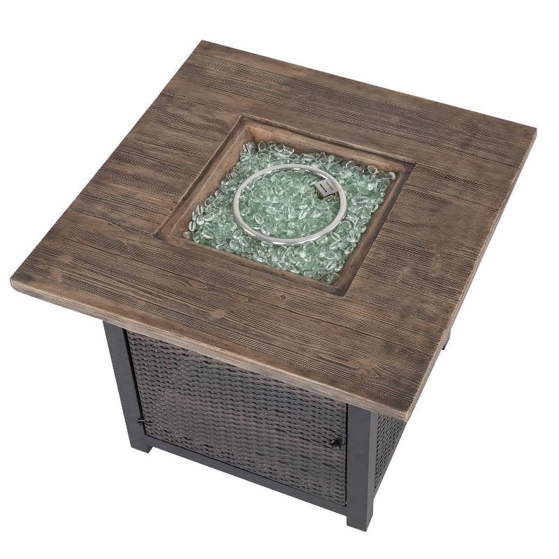 34" Wicker Propane Fire Pit Table - Nuu Garden