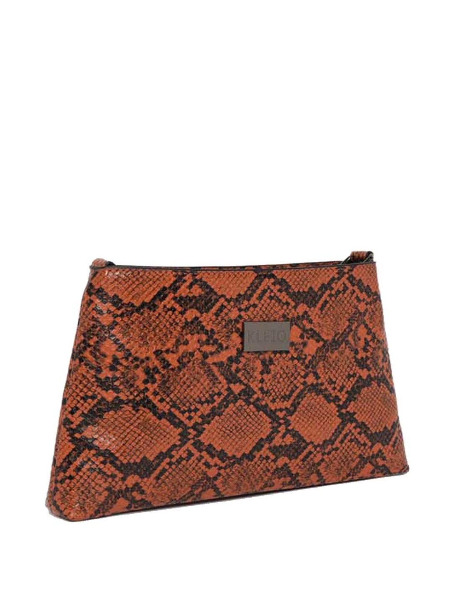 KLEIO Tan Textured Medium Shoulder Bag