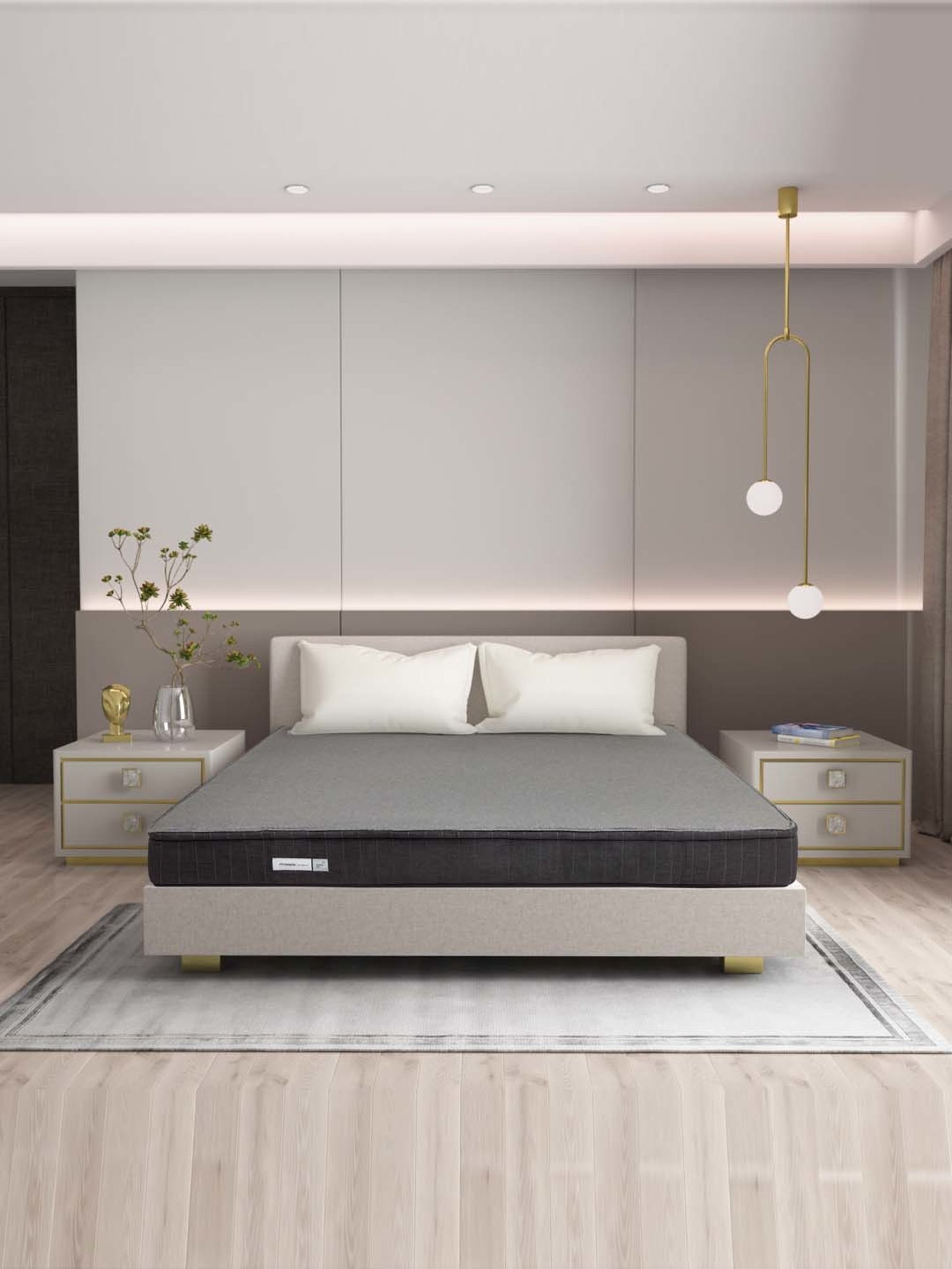 Godrej Interio Air Sense Grey Bonnell Spring Queen Bed Mattress