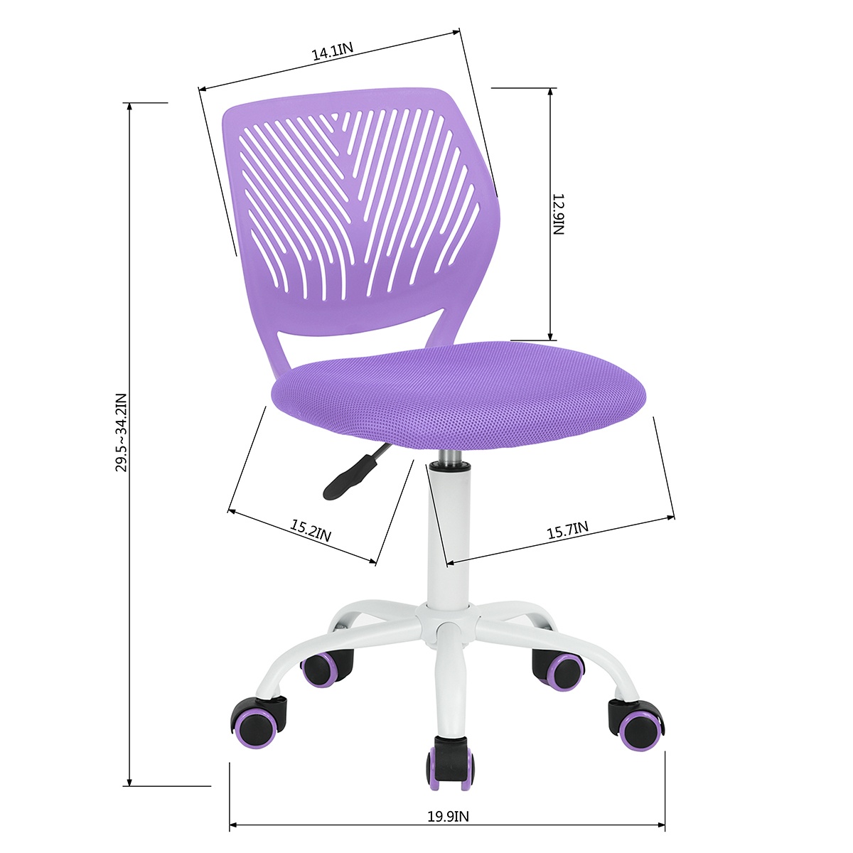 FurnitureR Child Task Chair Height Adjustable Student Teens Desk Computer Office Chair,Multiple Colors