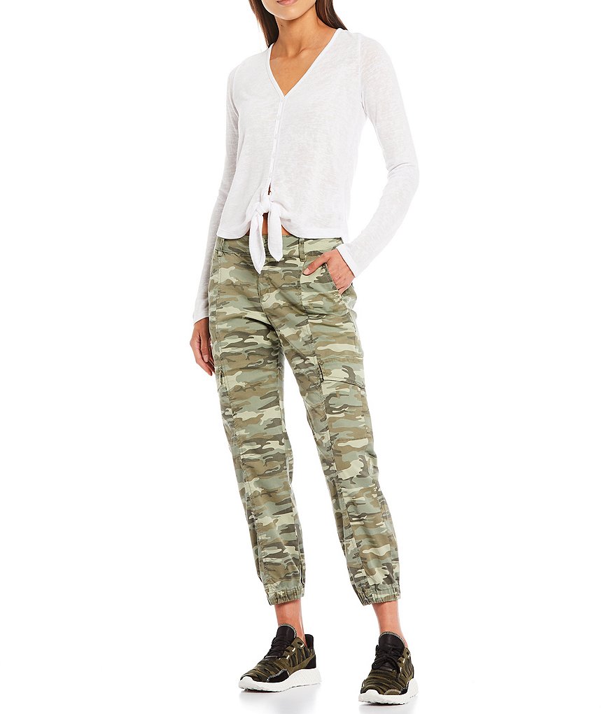 Sanctuary Rebel Camo Cargo Pocket High Rise Ankle Pants