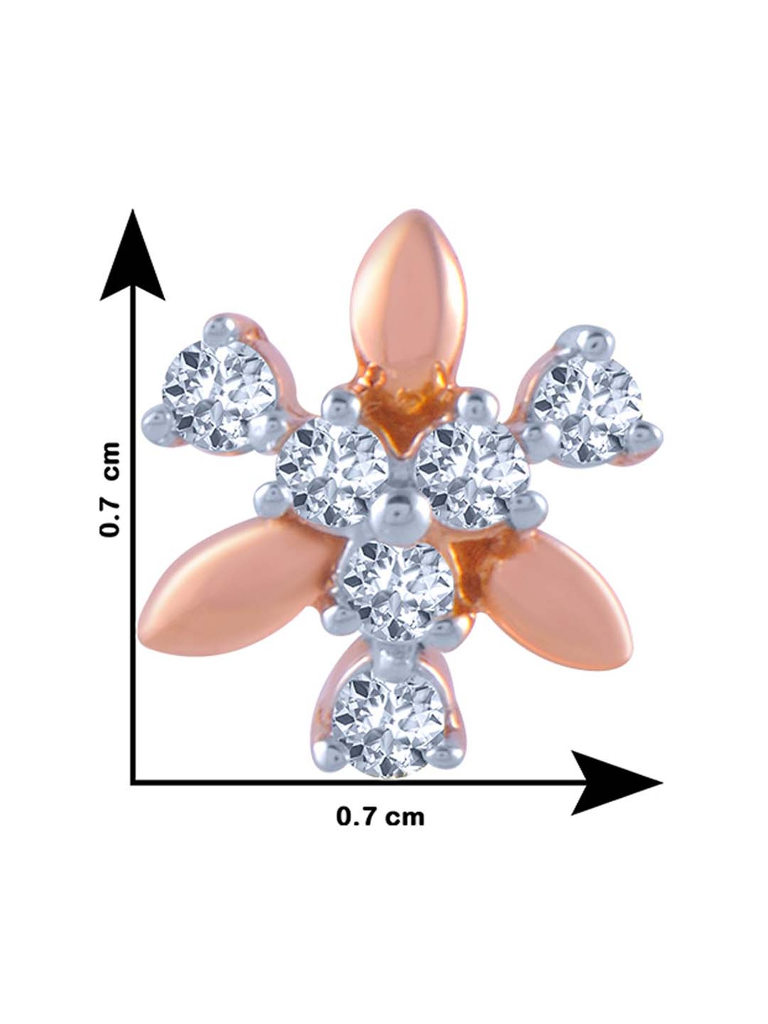 P.C. Chandra Jewellers 14 kt Gold & Diamond Earrings