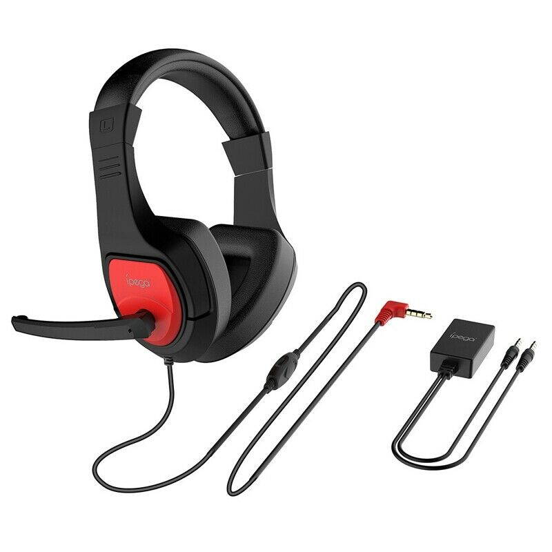 Ipega Pg-R001 Gaming Headphone with Adapter for N-Switch Ps4 Laptop Smartph E4R6
