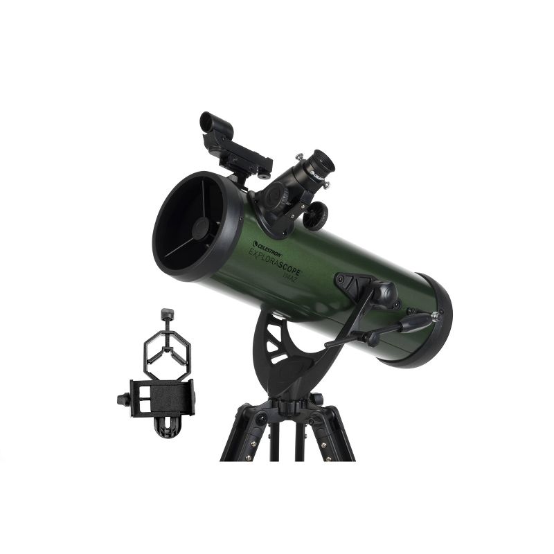 Celestron ExploraScope 114AZ Telescope with Basic Smartphone Adapter