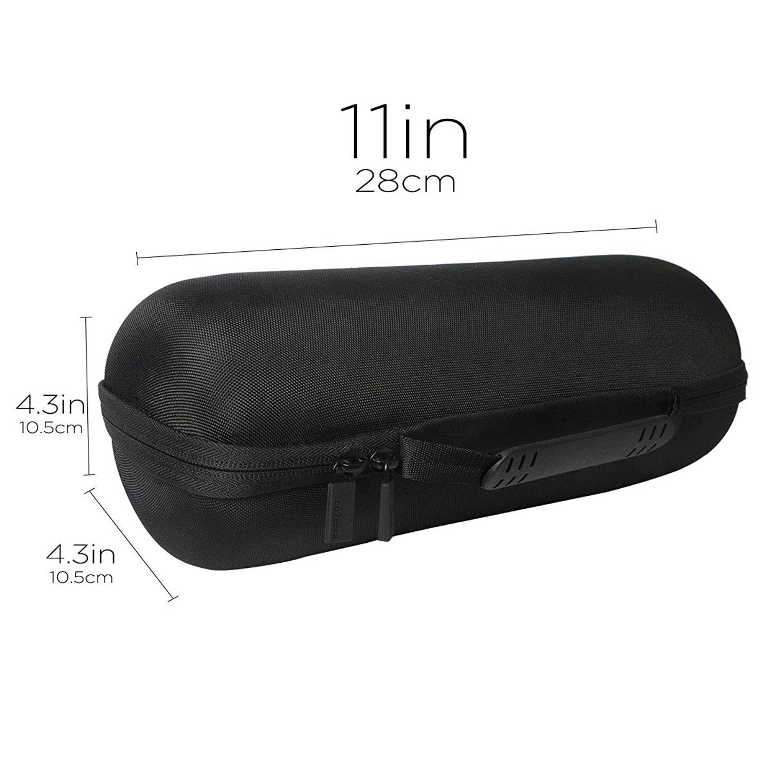 co2crea Hard Travel Case for JBL Charge 4 Waterproof Bluetooth Speaker (Black Case)