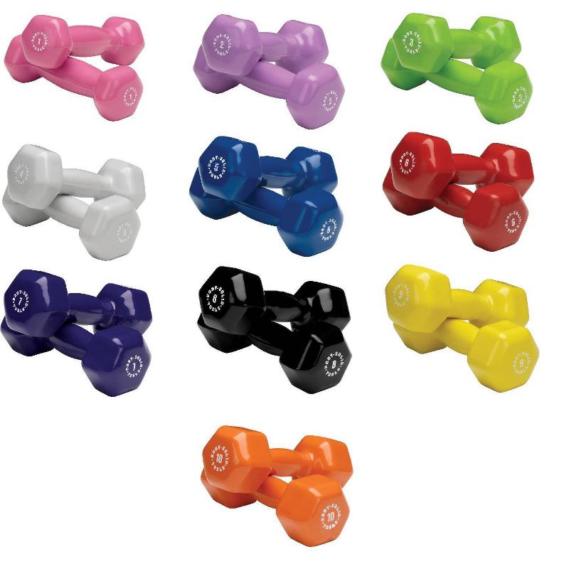 Body-Solid Tools Vinyl Dumbbell Set - (1-10lbs)