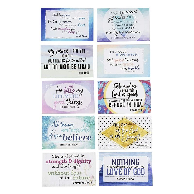 Bible Verse Scripture Cards - 40-Design Inspirational Christian Prayer Message Cards, 3.3 x 2.1 inches