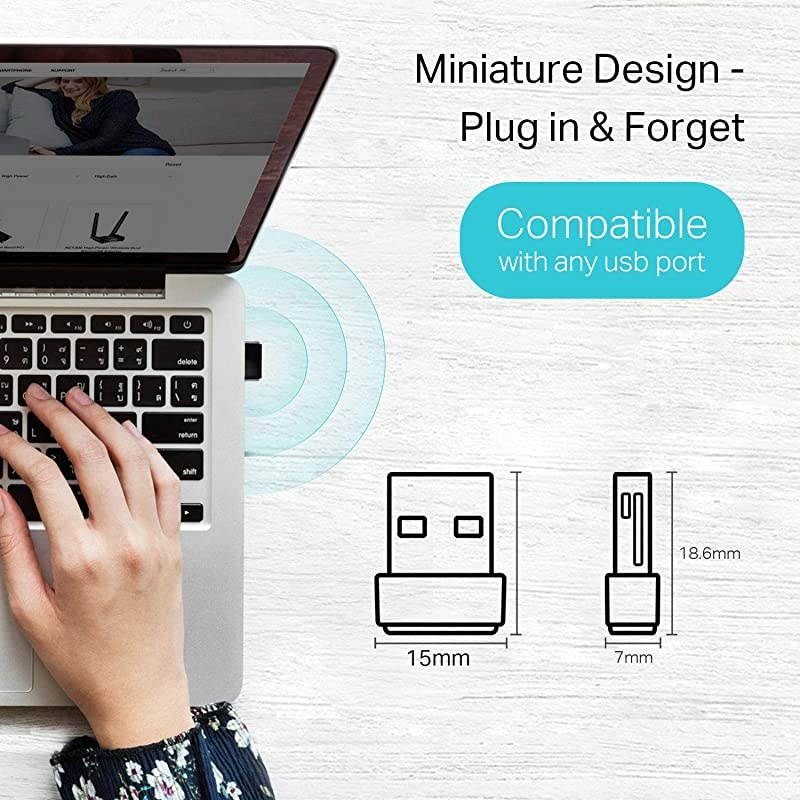 Nano AC600 USB Wifi Adapter(Archer T2U Nano)- 2.4G/5G Dual Band Wireless Network Adapter for PC Desktop, Mini Travel Size, Supports Windows 10, 8.1, 8, 7, XP / Mac OS X 10.9-10.14