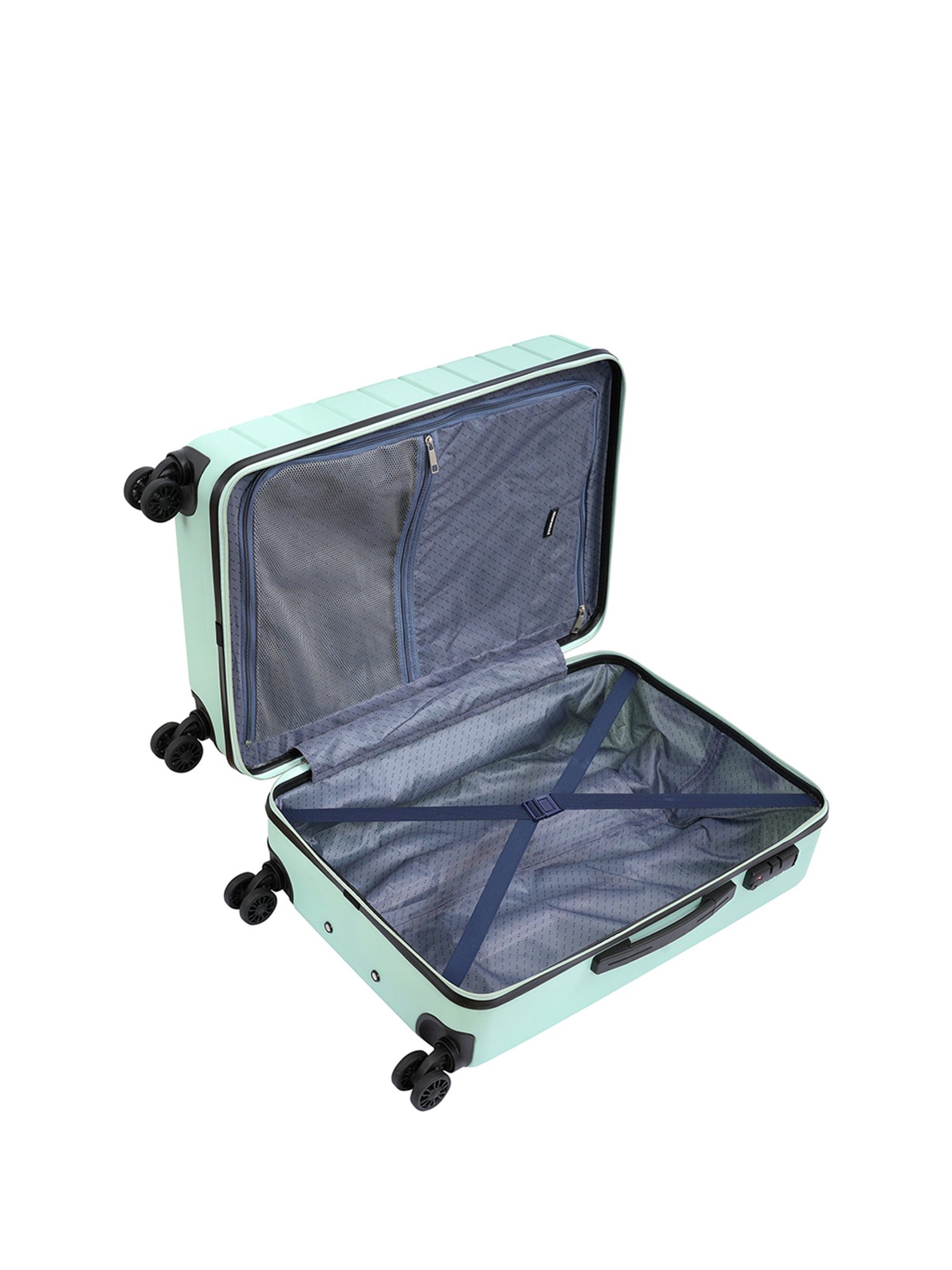 Aeropostale Stout Green Textured Hard Medium Trolley Bag - 27 cm