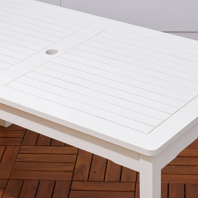 5pc Magnolia Wood Patio Dining Set White - Vifah