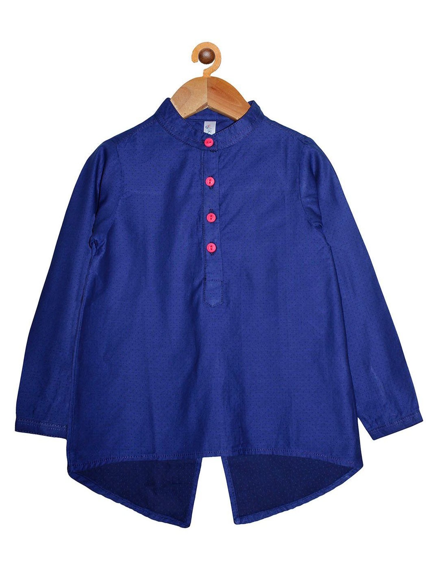Peppermint Kids Navy Regular Fit Kurta Set