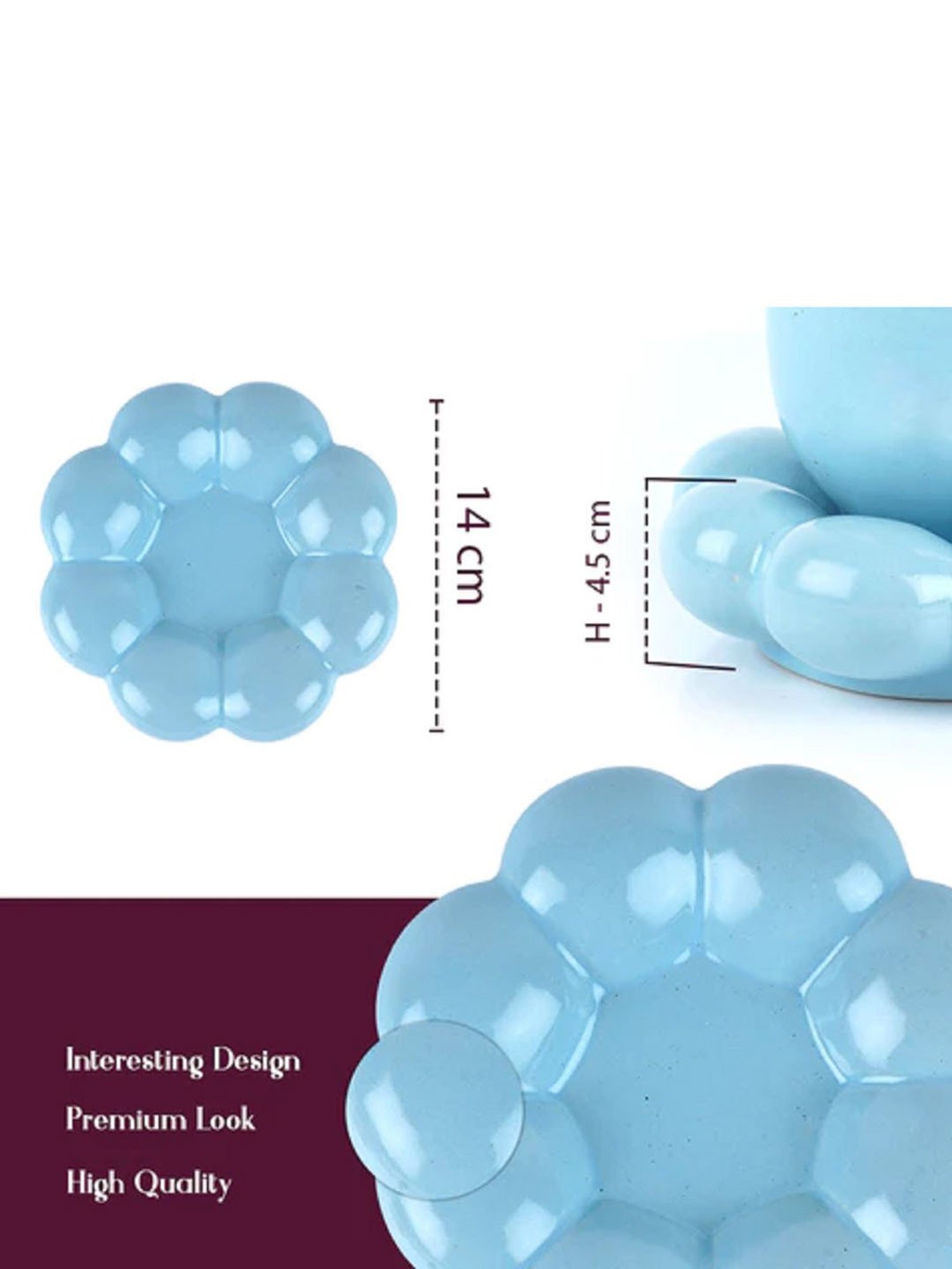 The Artment Sunflower Berry Blue Bloom Cup and Saucer Set