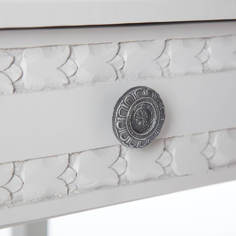 Jules End Table Nightstand with Drawer Light Gray - Adore Decor