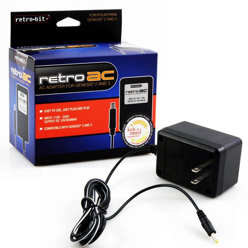 Retro-Bit -  AC Power Adapter for Sega Genesis 2/Genesis 3