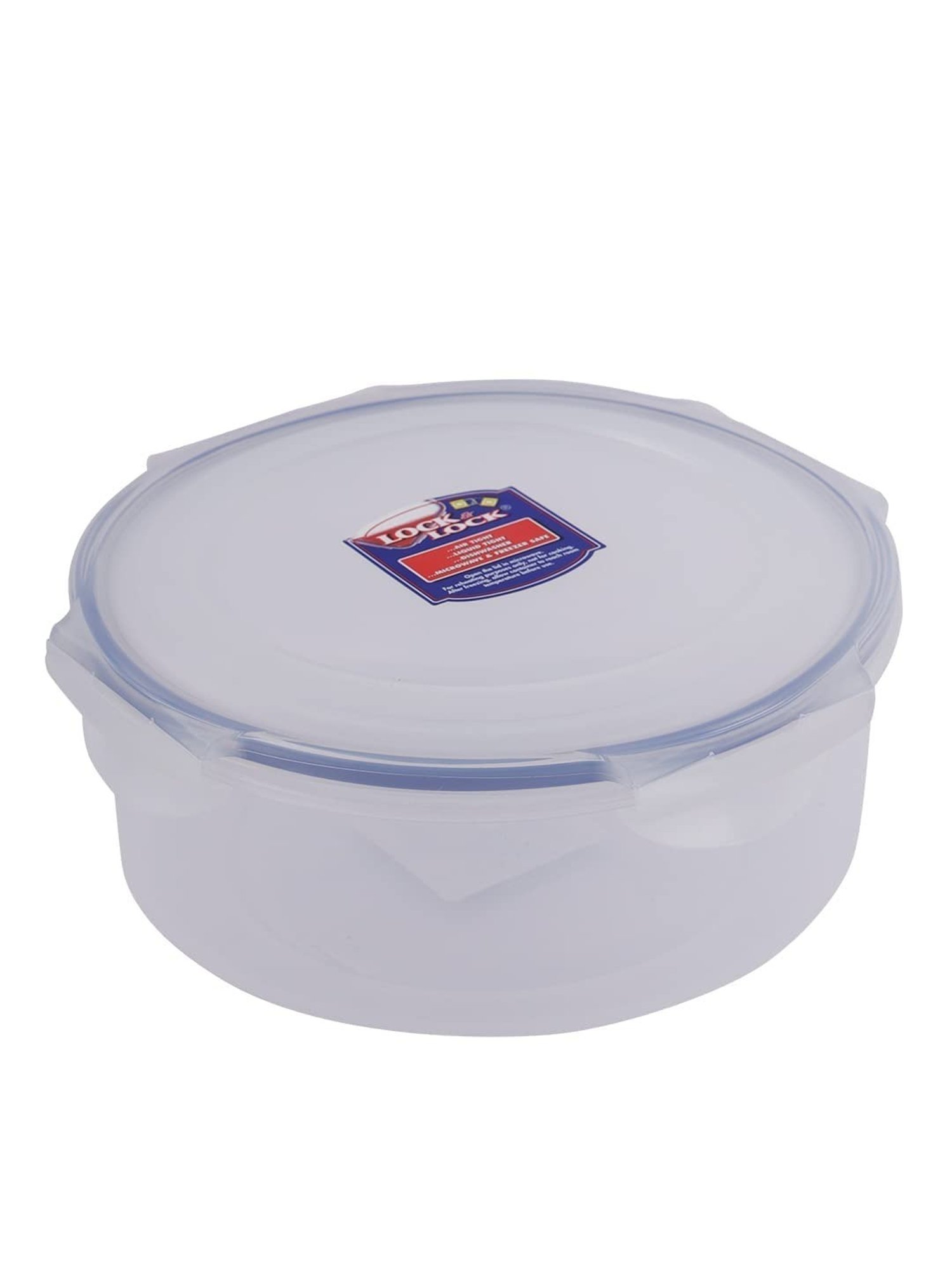 Lock & Lock Transparent Plastic Round Nestable Container - 1.9 l