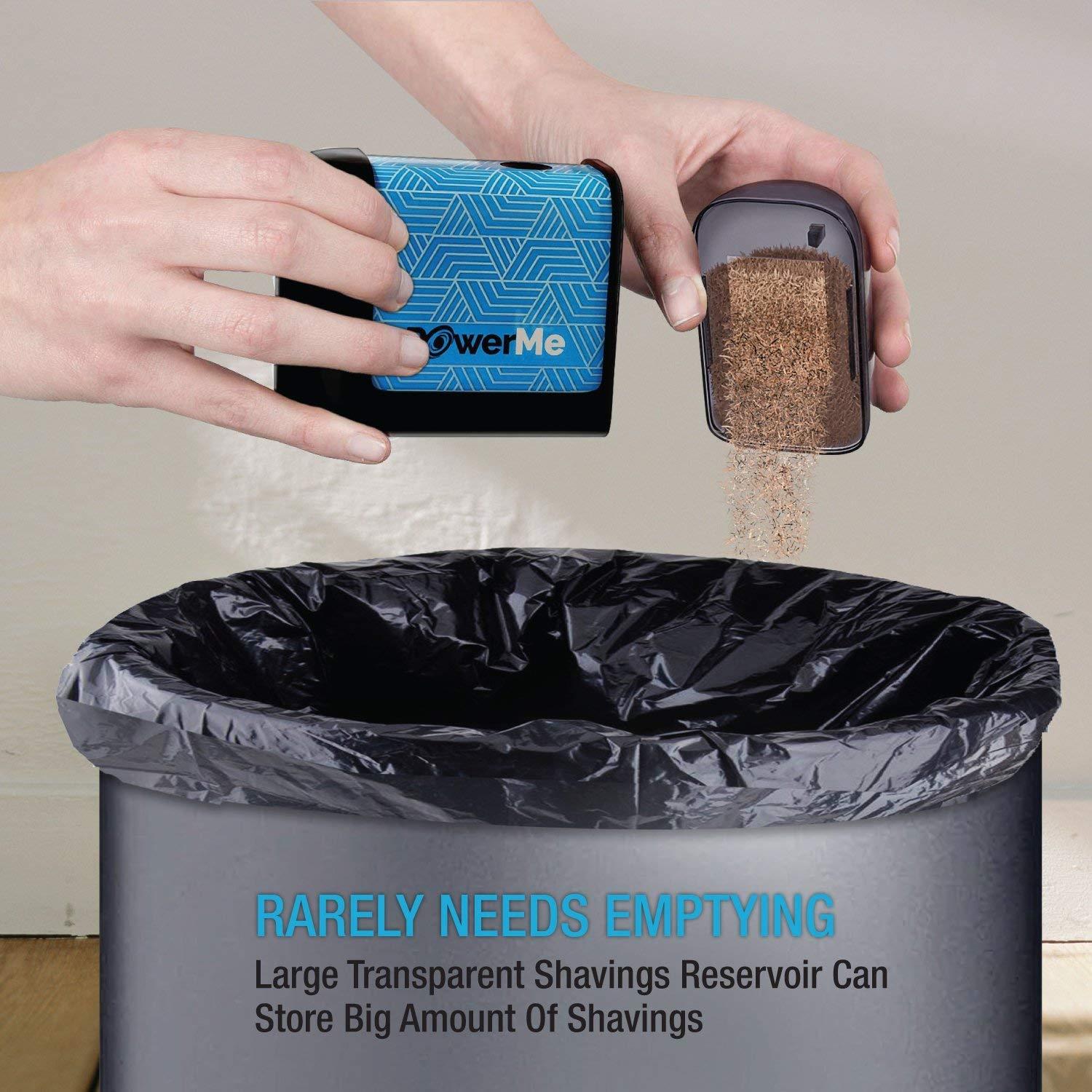 PowerMe Electric Pencil Sharpener - Battery Operated, (No Cord) for Home, Office, School, Artist, Students and more! &ndash; Ultra Portable, ideal for No. 2 And Colored Pencils (Drawing, Coloring)