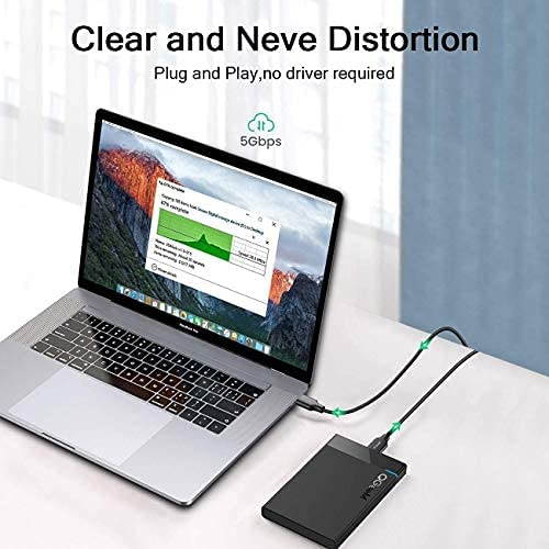 Micro USB 3.0 Cable 3FT,QGeeM USB 3.0 A to Micro B Cable Charger Compatible with Samsung Galaxy S5, Note 3, Note Pro 12.2, WD Western Digital My Passport and Elements Hard Drives, 3.0 USB Cable