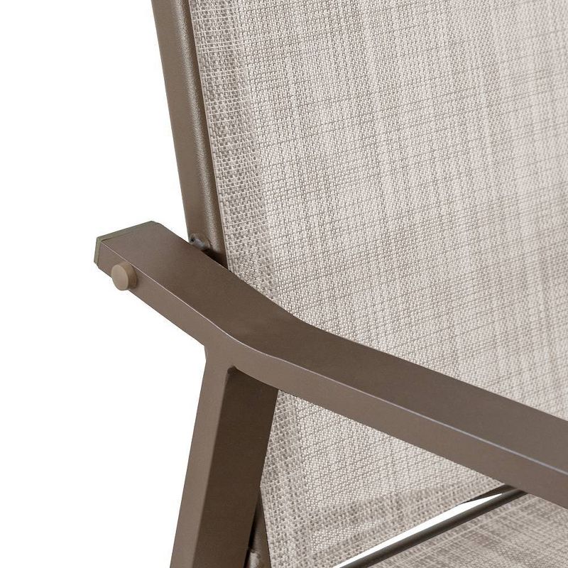 4pc Outdoor Counter Height Bar Stools - Beige - Crestlive Products