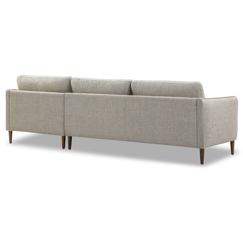 5pc French Seamed Sectional Mona Abstract Gray - Project 62™