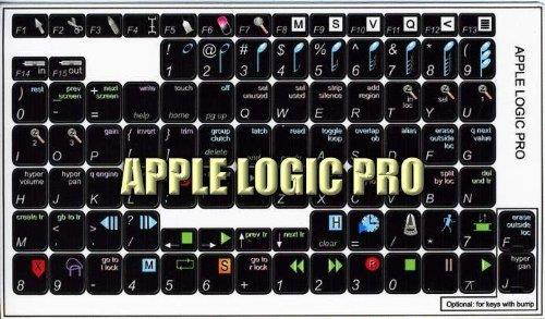 NEW LOGIC 8 STICKER FOR KEYBOARD ON BLACK BACKGROUND WORKS WITH APPLE
