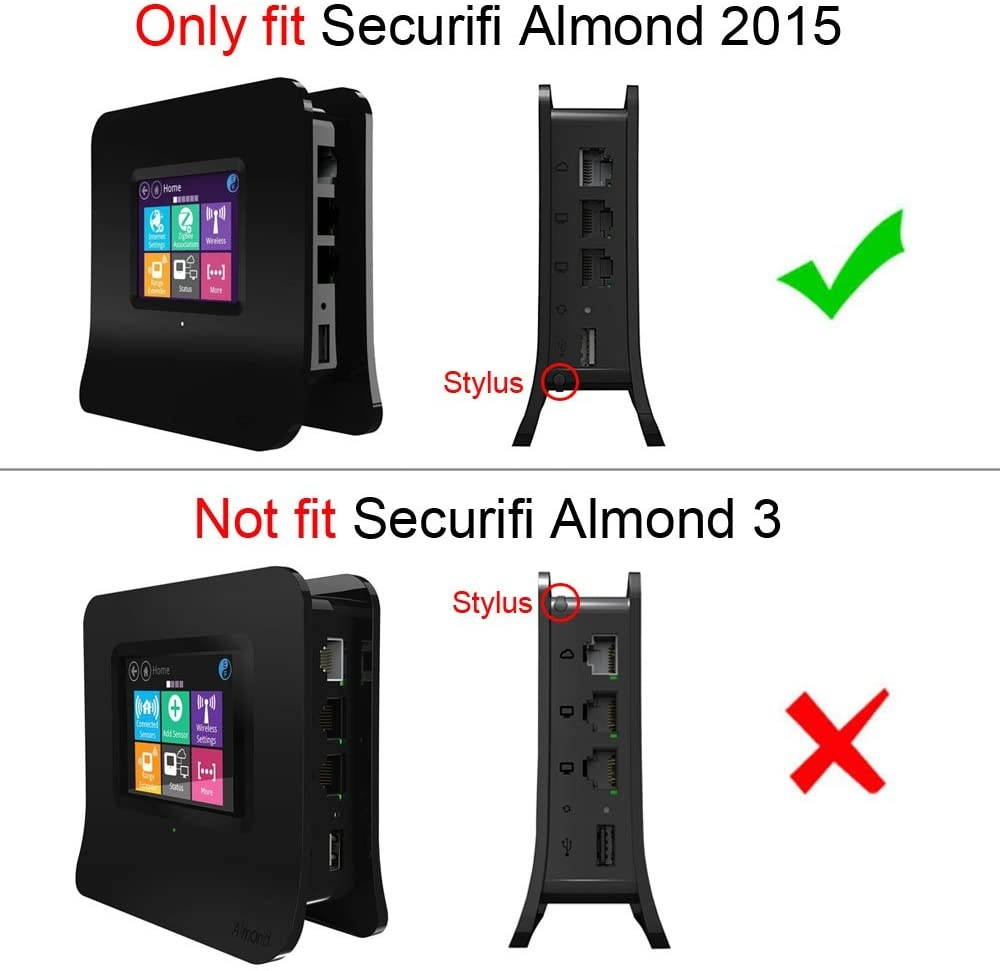 Fintie Case for Securifi Almond 2015 / Securifi Almond - Premium PU Leather Dust Cover with Soft Lining for Securifi Almond Touchscreen Wireless Router/Range Extender Black