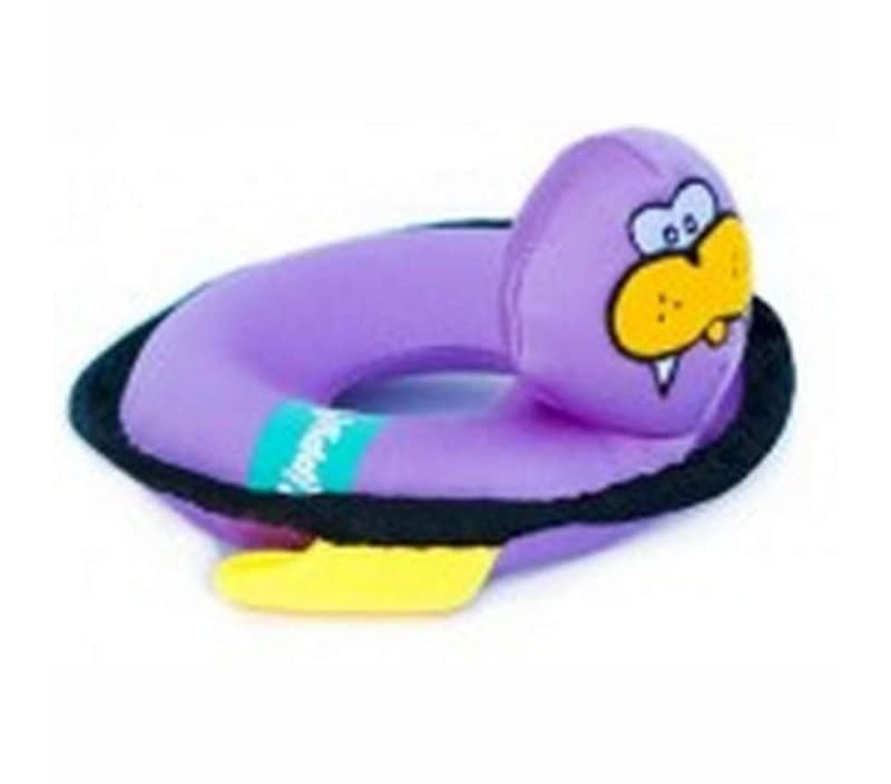 ZippyPaws - Floaterz, Outdoor Floating Squeaker Dog Toy - Walrus, Purple