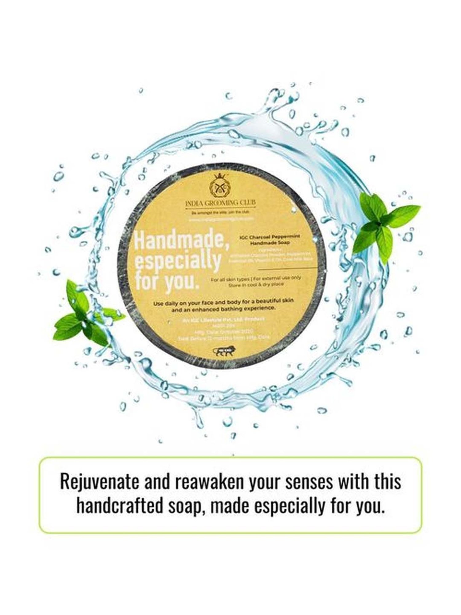 India Grooming Club Charcoal Peppermint Soap - 100 gm