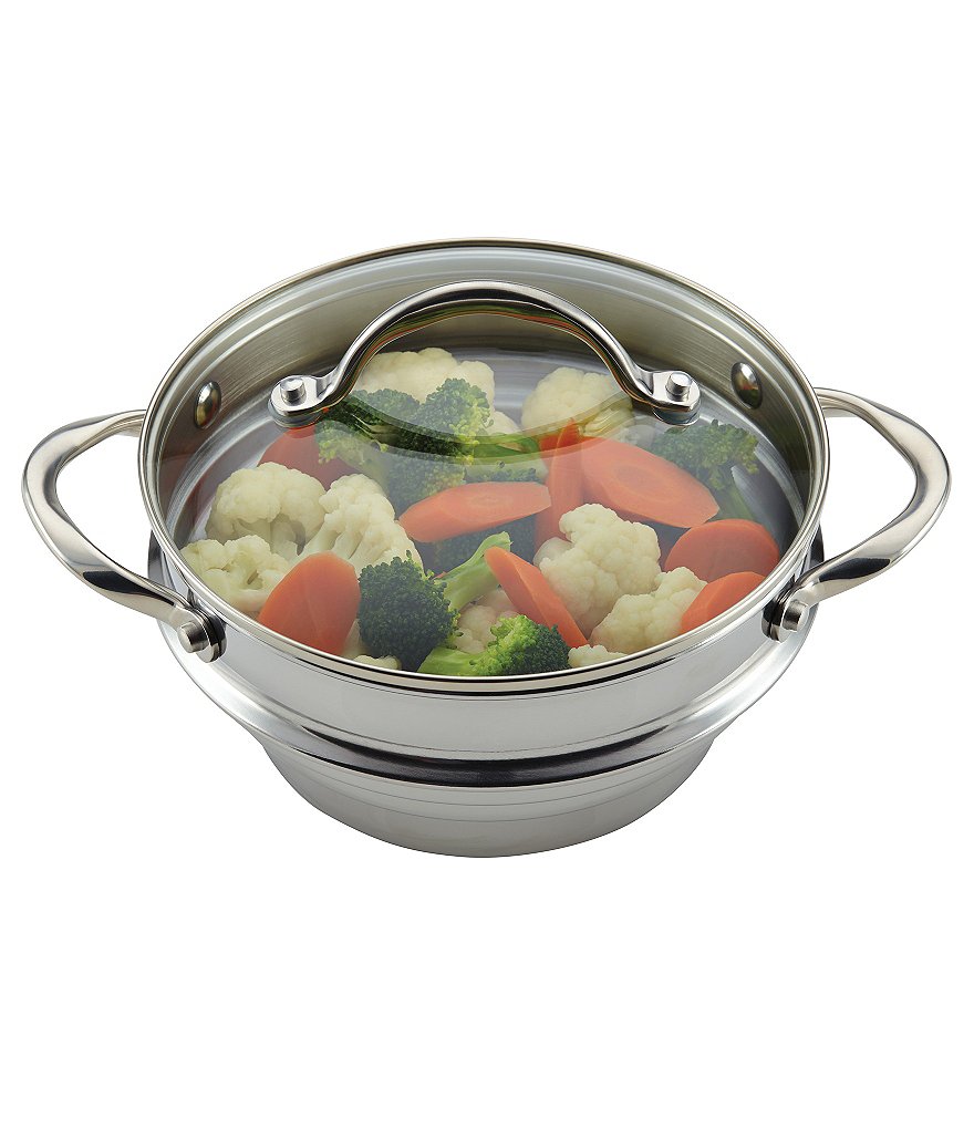 Anolon Stainless Steel Universal Steamer with Glass Lid