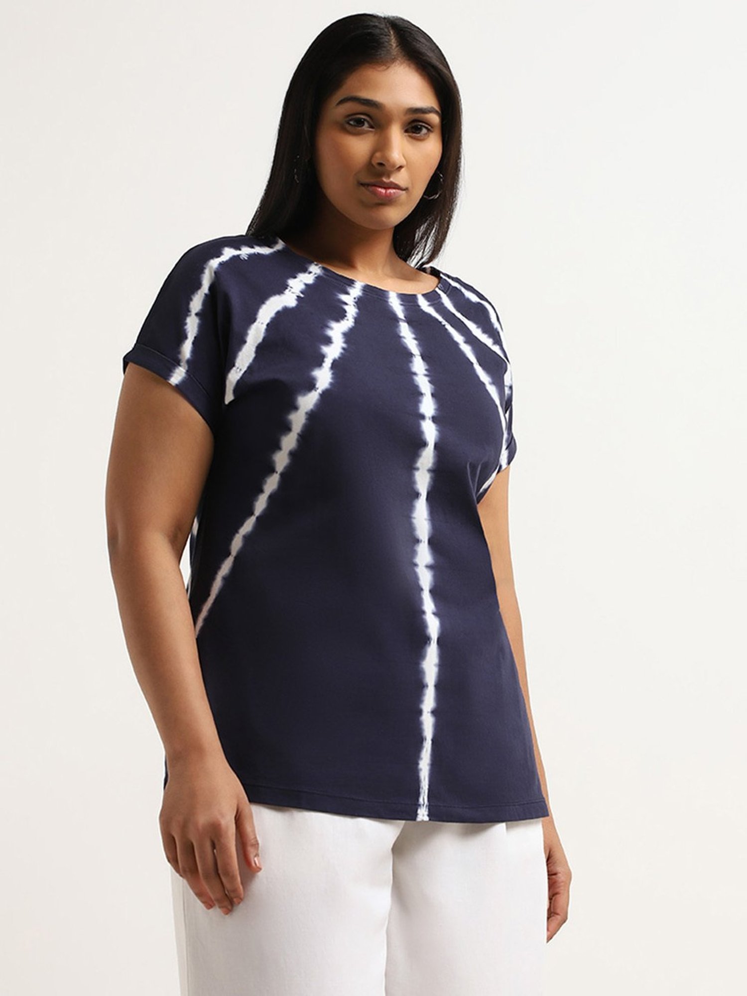 Gia by Westside Blue Tie-Dye T-Shirt