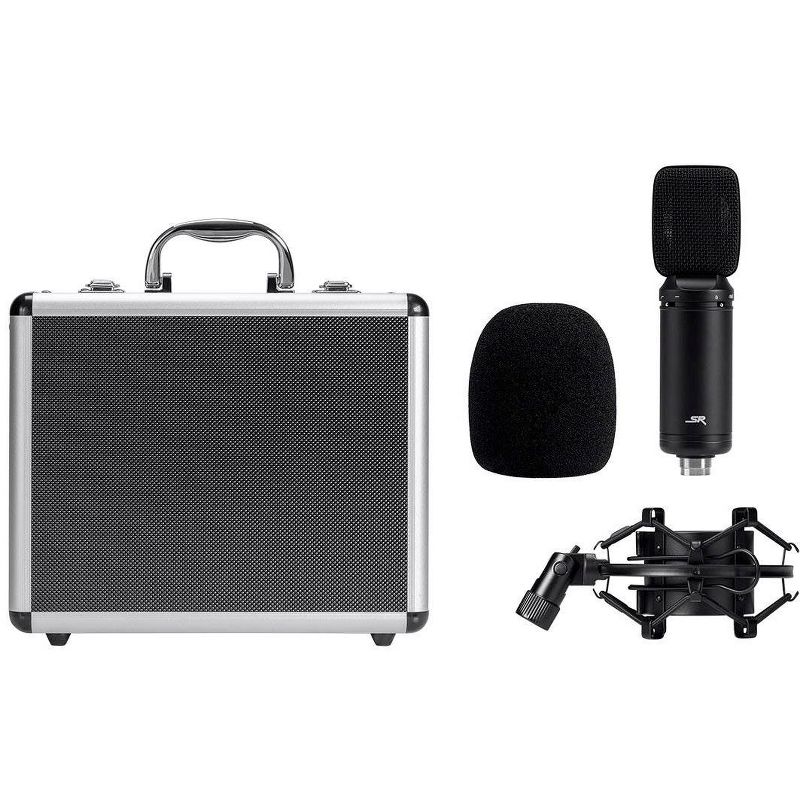Monoprice LR100 Ribbon Microphone w/ Shock Mount, Figure 8 Polar Pattern, For Electric Guitar Cabinets, Drums, Brass & Woodwinds - Stage Right Series