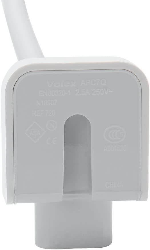 6 Foot European Standard Power Cable Compatible with Macbook Magsafe 1 or Magsafe 2