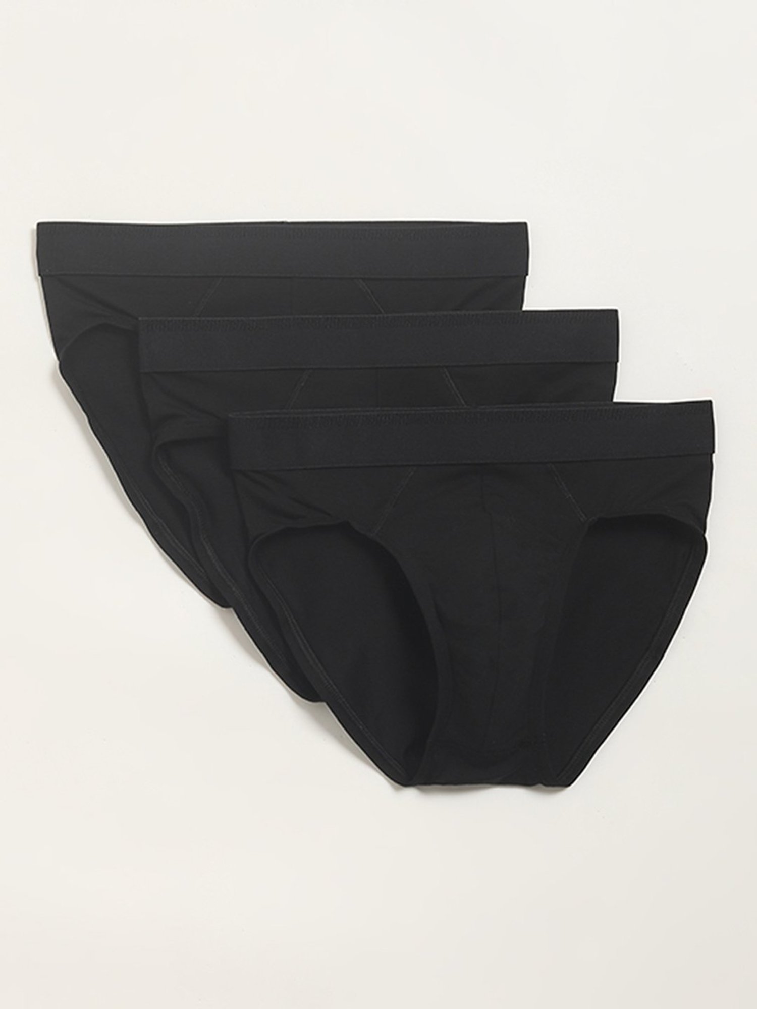 WES Lounge by Westside Black Briefs - Pack of 3