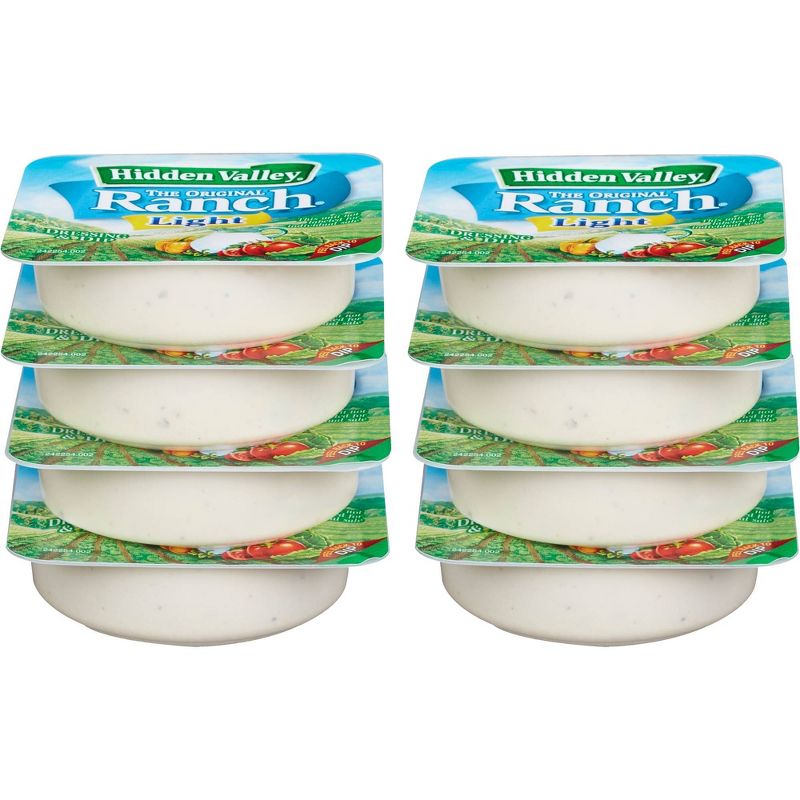 Hidden Valley Original Ranch Light Salad Dressing To Go Cups - 1.5fl oz/8pk