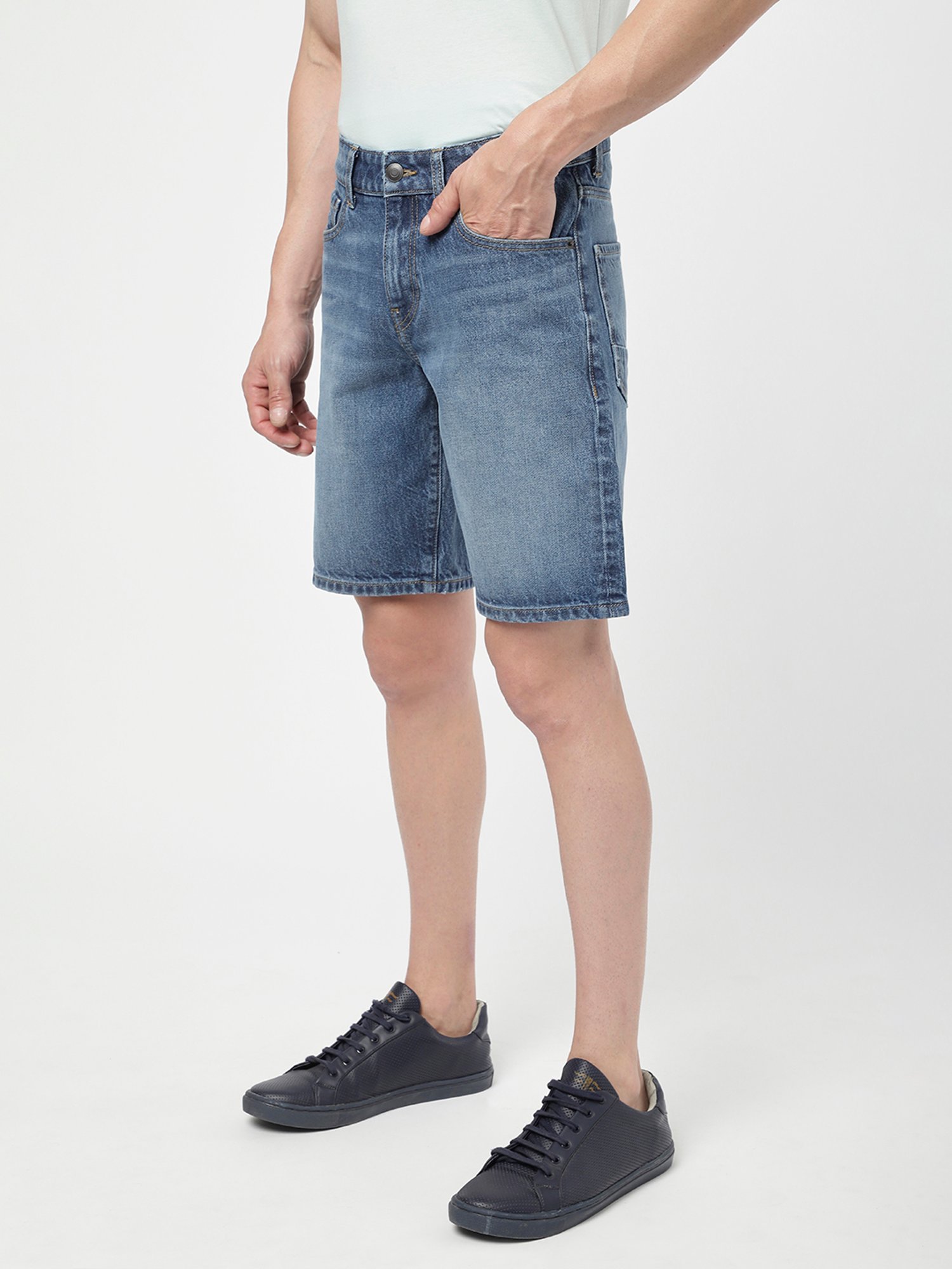 Passion Blue Regular Fit Denim Shorts